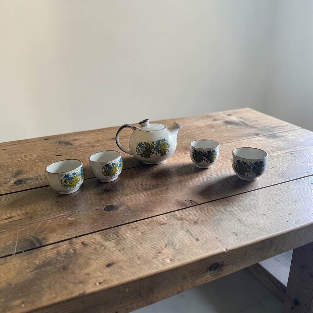 Vintage Takahashi San Francisco Collection Teapot Wildflower Botanical Series